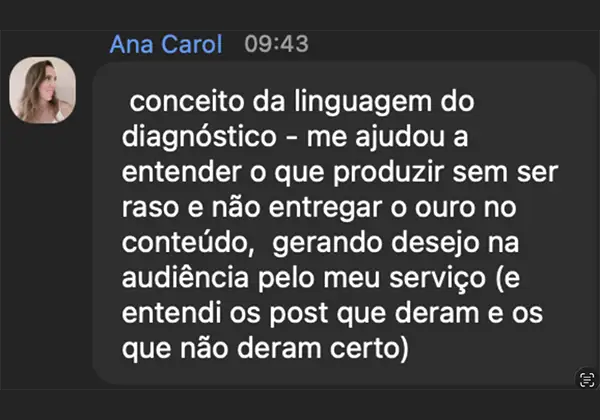 Depoimento de Ana Carol