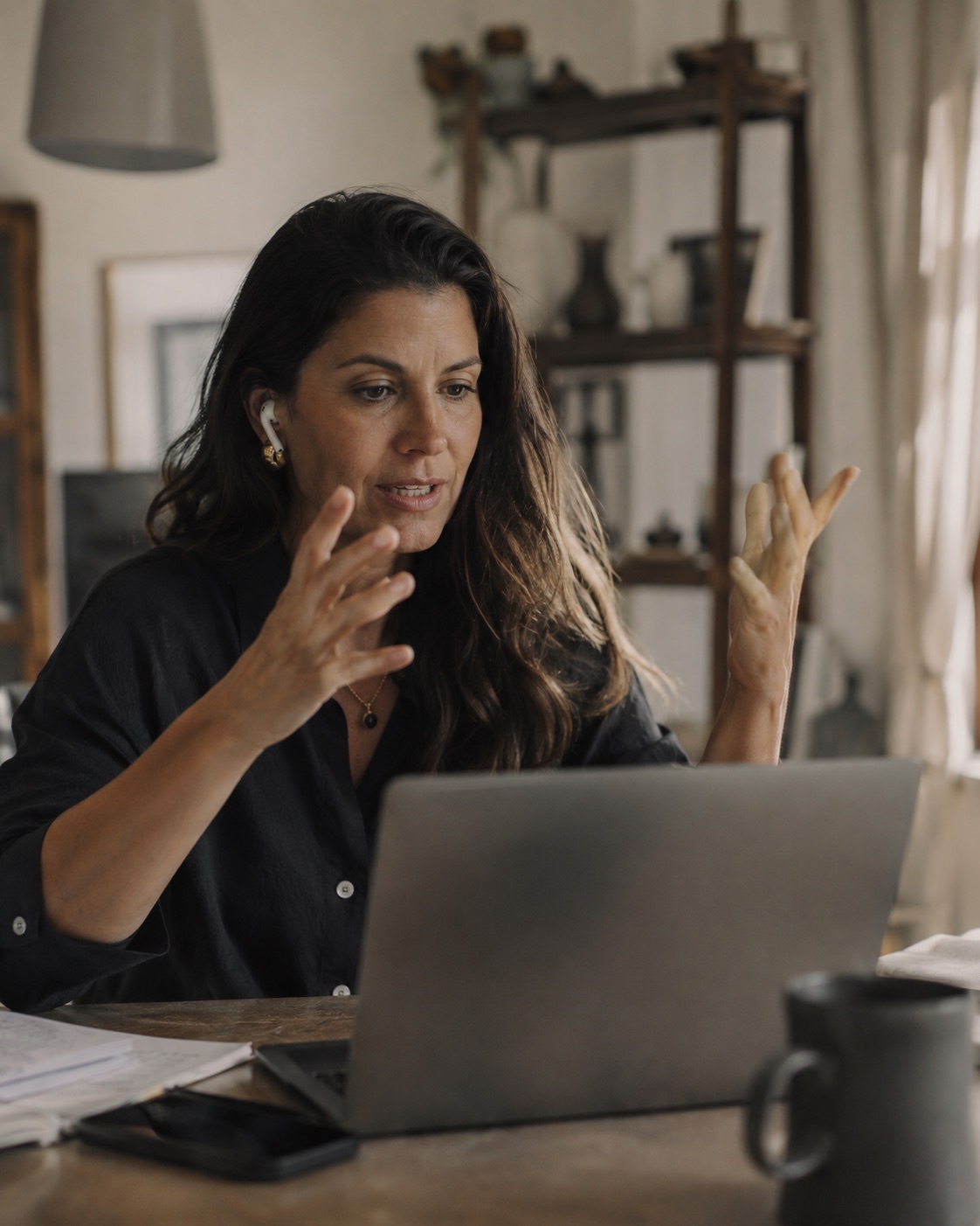 Especialista numa call de atendimento